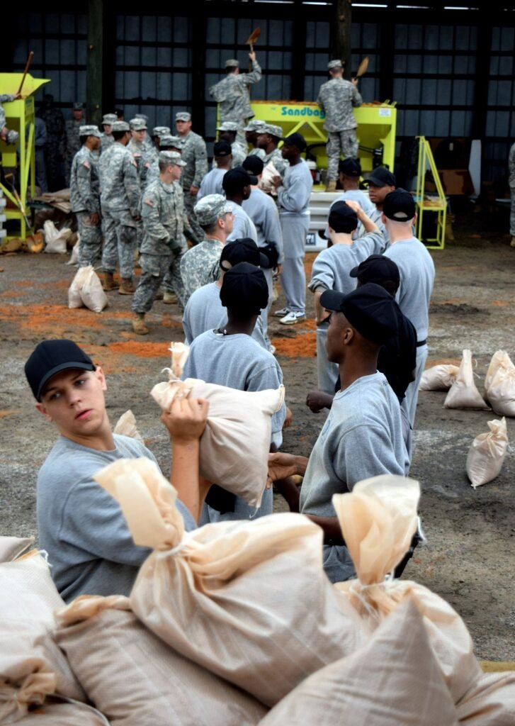 Volunteers working in the community